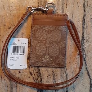 NWT Coach ID holder Lanyard